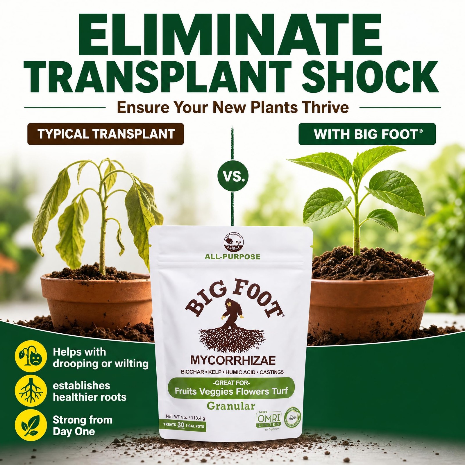 Mycorrhizae – Double Your Plant Size, Easy to Use, Made in USA, Treats 30 Pla…