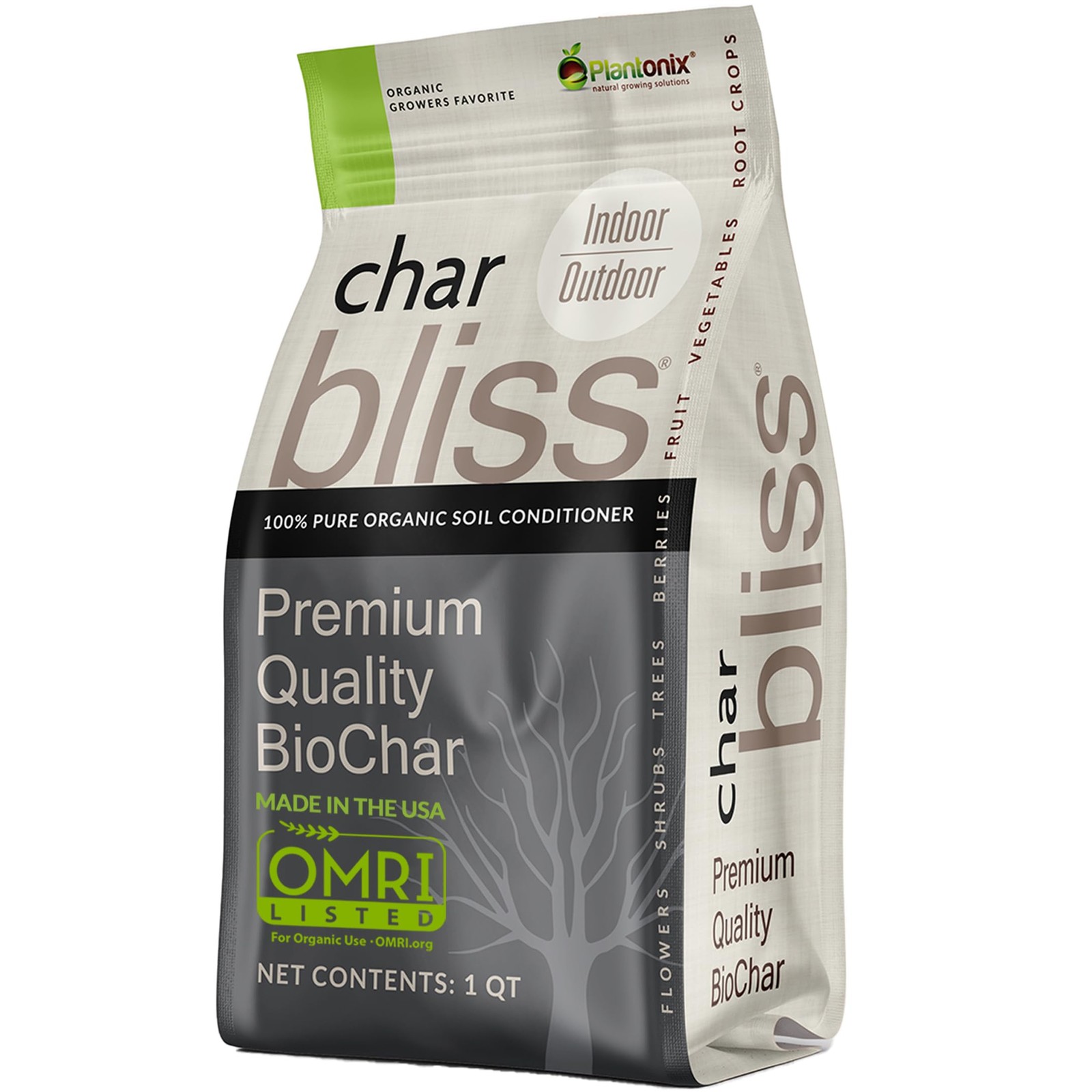 Char Bliss (1 Qt) – Organic Biochar for Plants – 1 Qt,