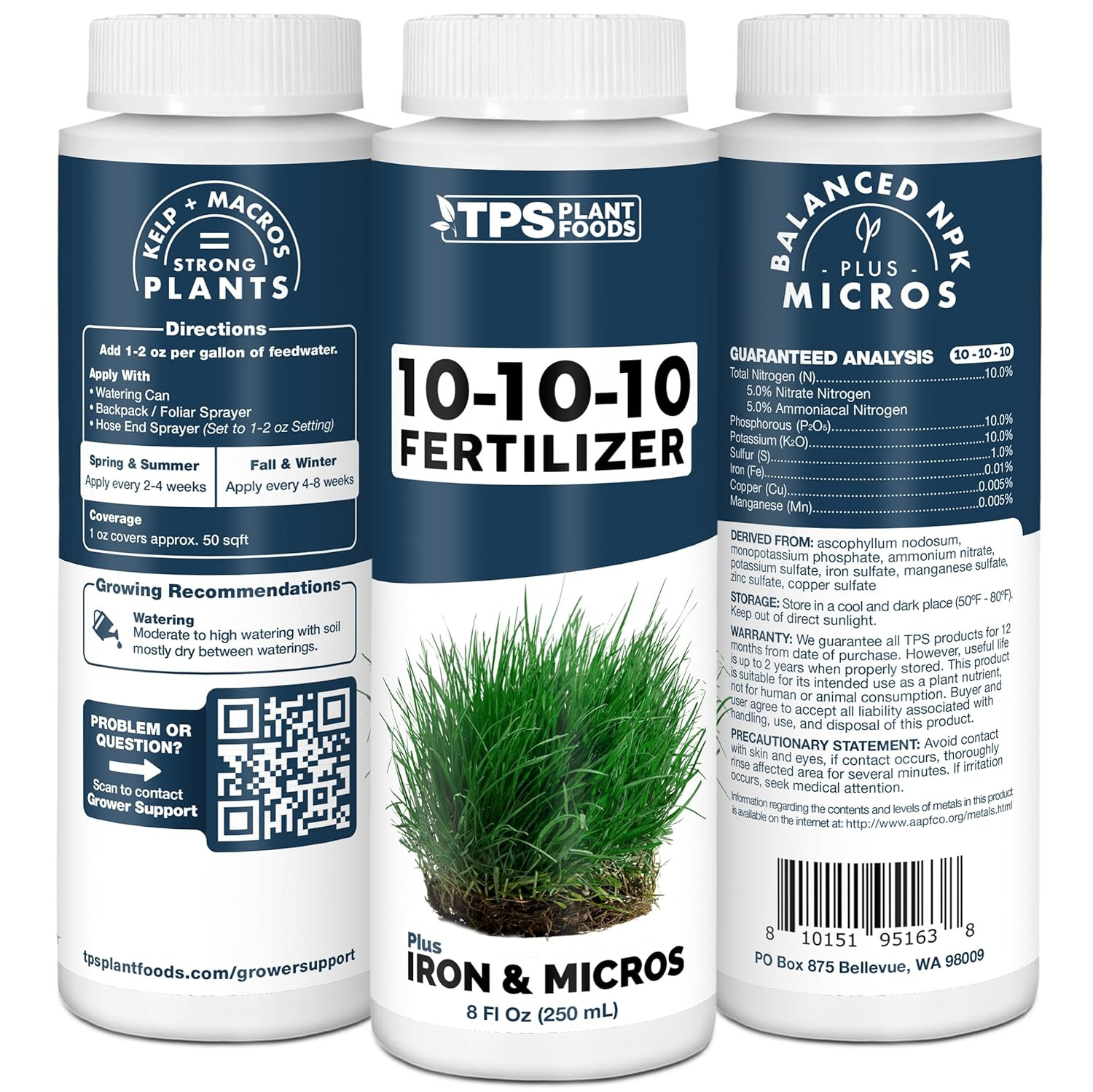 Liquid 10-10-10 Fertilizer for Lawn and Garden – Plant Food for Balanced Nutriti