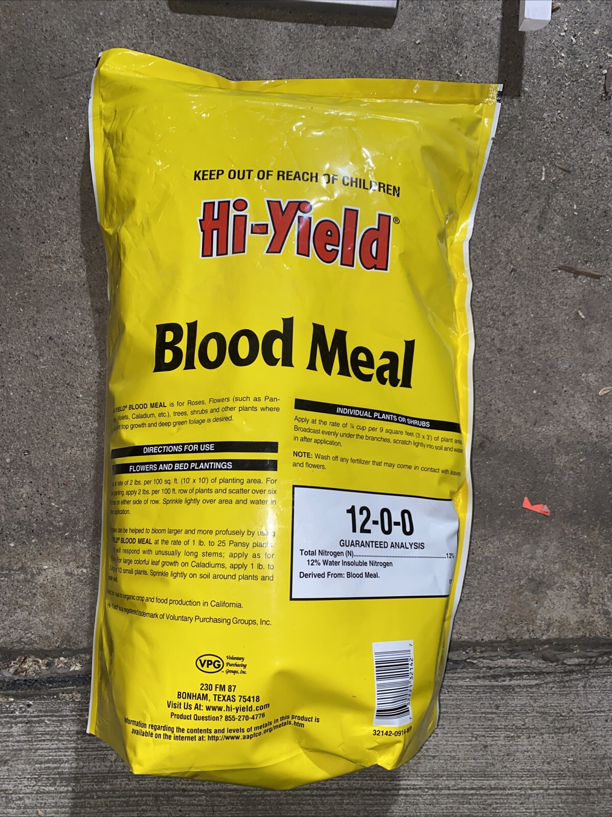 Hi-Yield Blood Meal 8lb Bag