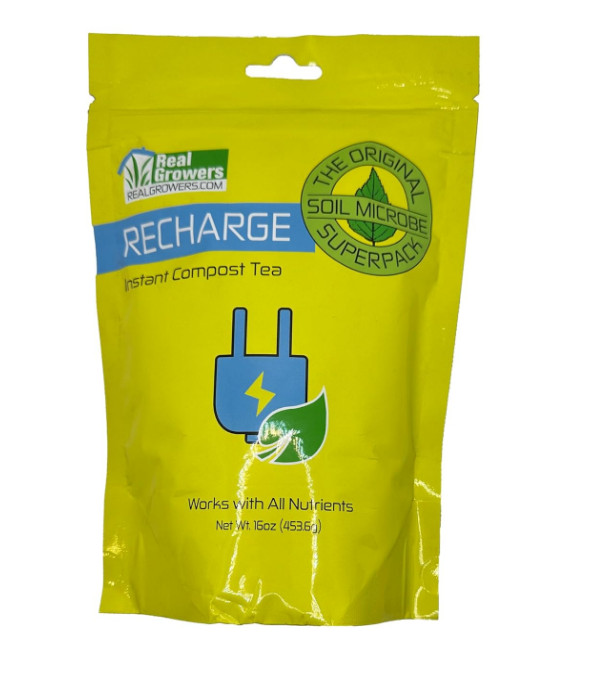 Real Growers Recharge Mycorrhizae Compost Tea, 16oz for Plant Growth