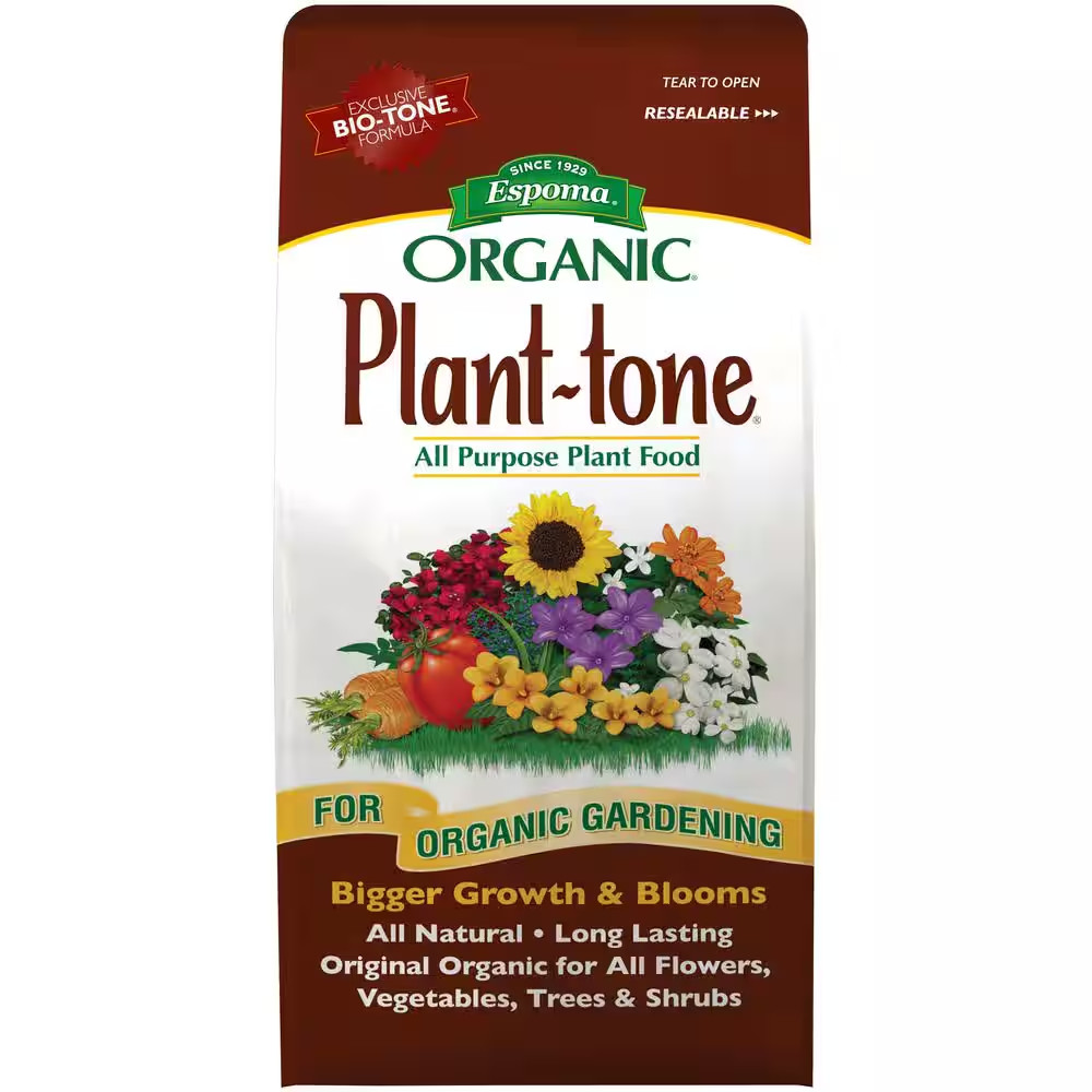 Plant Tone 8 Lb. Organic All Purpose Plant Food 5-3-3 Free Shipping New