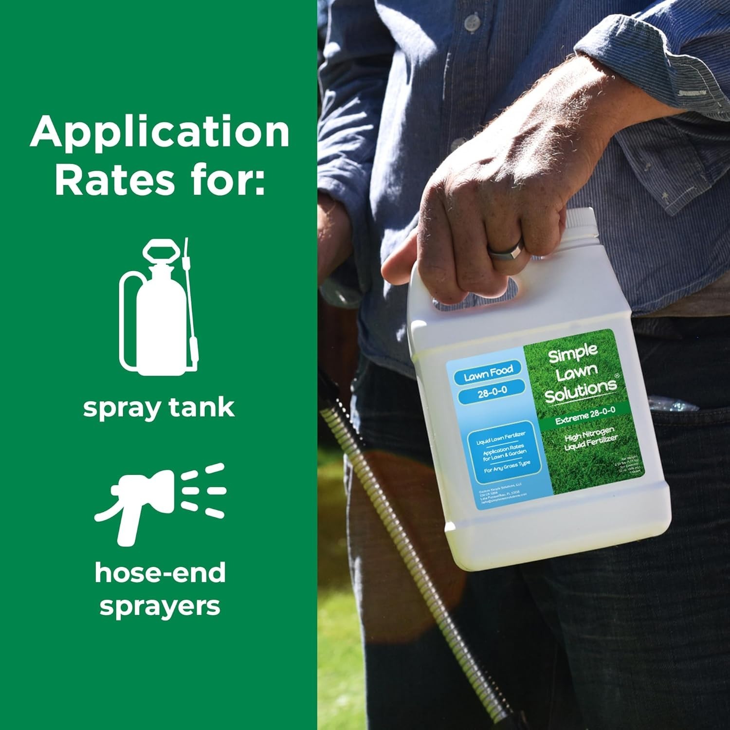 28-0-0 Liquid Lawn Food – Quick & Slow Release Fertilizer, 1 Quart