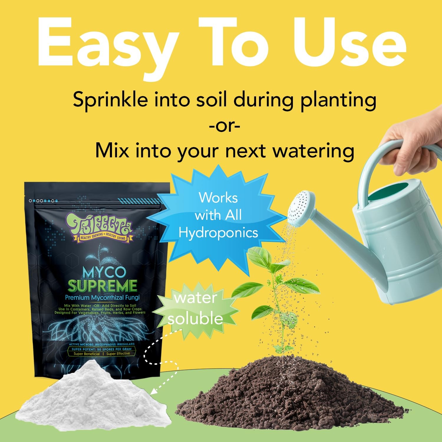 Triple-Action Mycorrhizal Supreme Bacterial Agent,Soil-Specifi Mycorrhizal Fungi