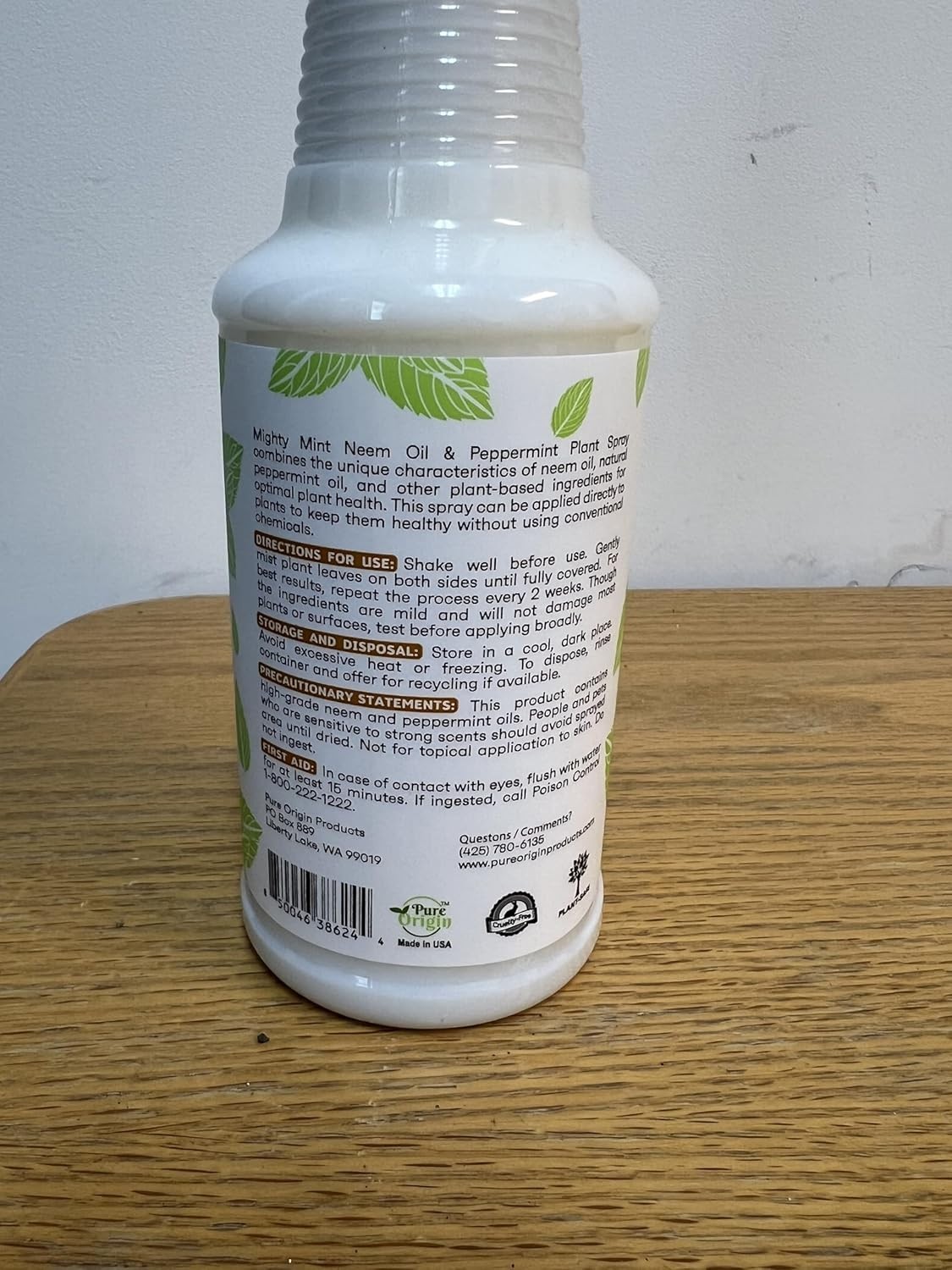 Neem Oil & Peppermint Plant Nutrient Spray – Natural Leaf Shine for Indoor & …