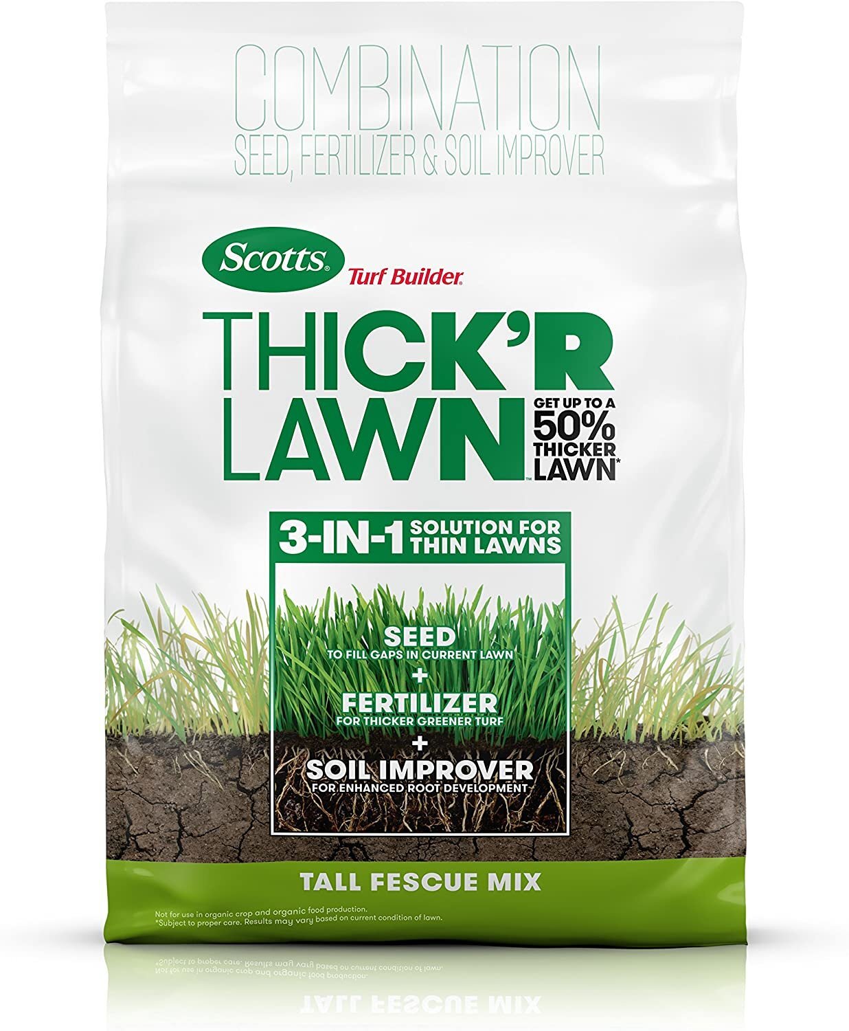 Scotts Turf Builder Thick’R Lawn Grass Seed, Fertilizer and Soil Improver…