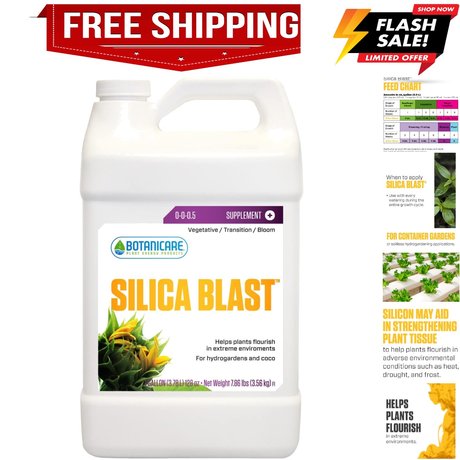 Silica Blast, Plant Supplement, 0-0-0.5, 1 gal.