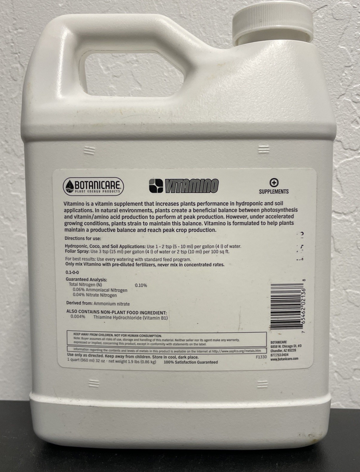 Botanicare Vitamino – 1 Quart qt 32oz Vitamin B1 Nutrients -✳️FREE SHIPPING