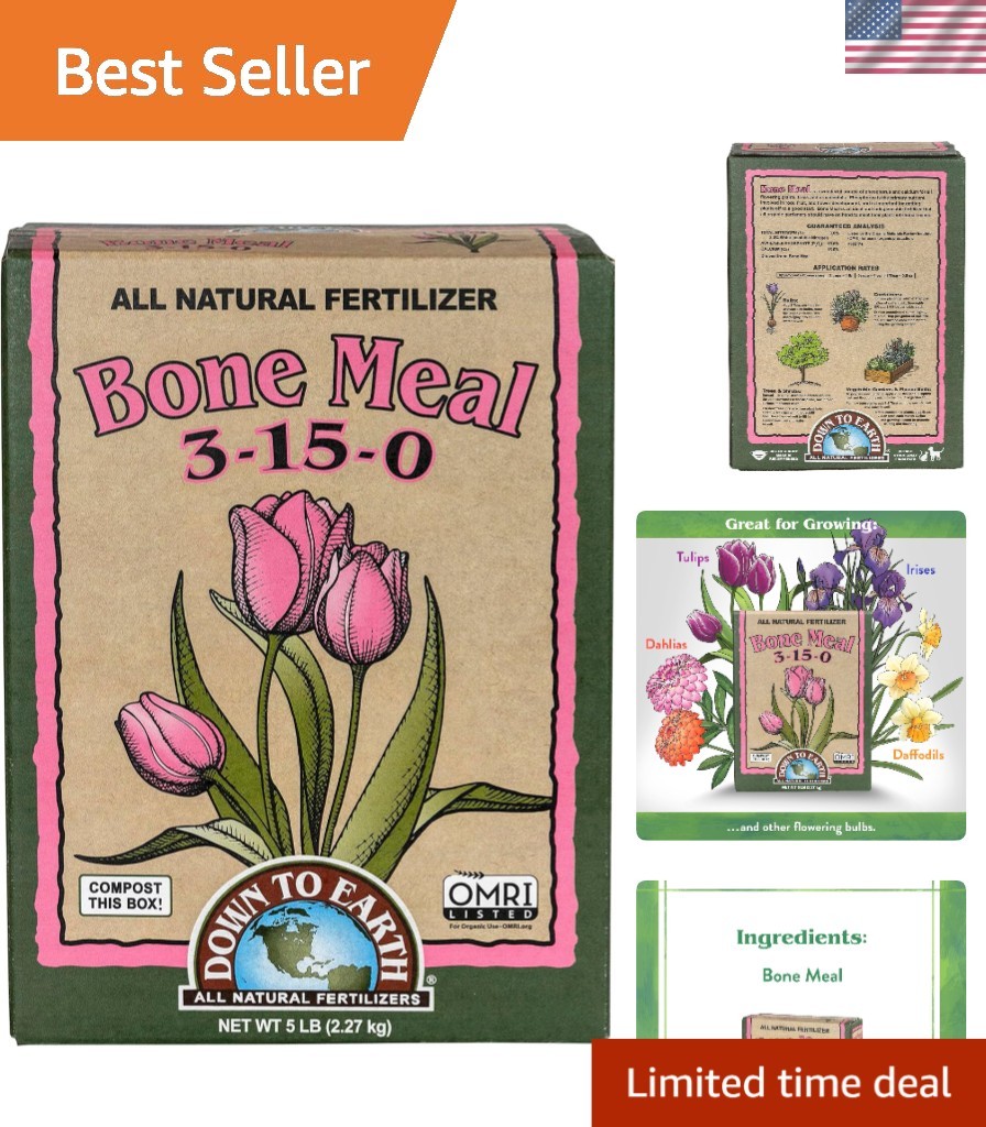Down to Earth 5 lb Organic Bone Meal 3-15-0 – Boost Root Growth Naturally
