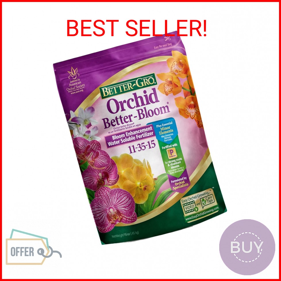 Sun Bulb Company 8305 Better GRO Orchid Plus Bloom Booster Fertilizer, 16-Ounce