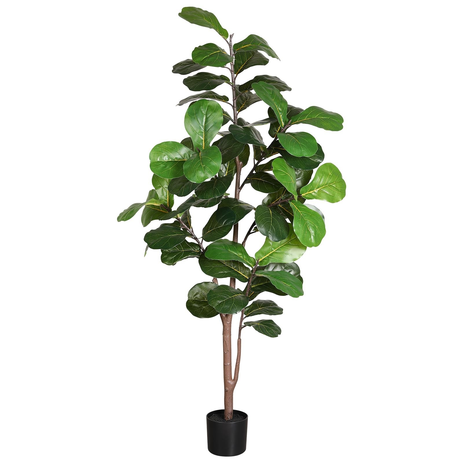 LUWENER 6ft Artificial Fiddle Leaf Fig Tree Plant,Fake Ficus Lyrata in Pot,Fi…