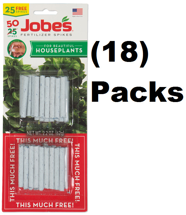 Jobe’s 05031T 50 Count Houseplant Potted Plant Food Fertilizer Spikes – 18 Packs