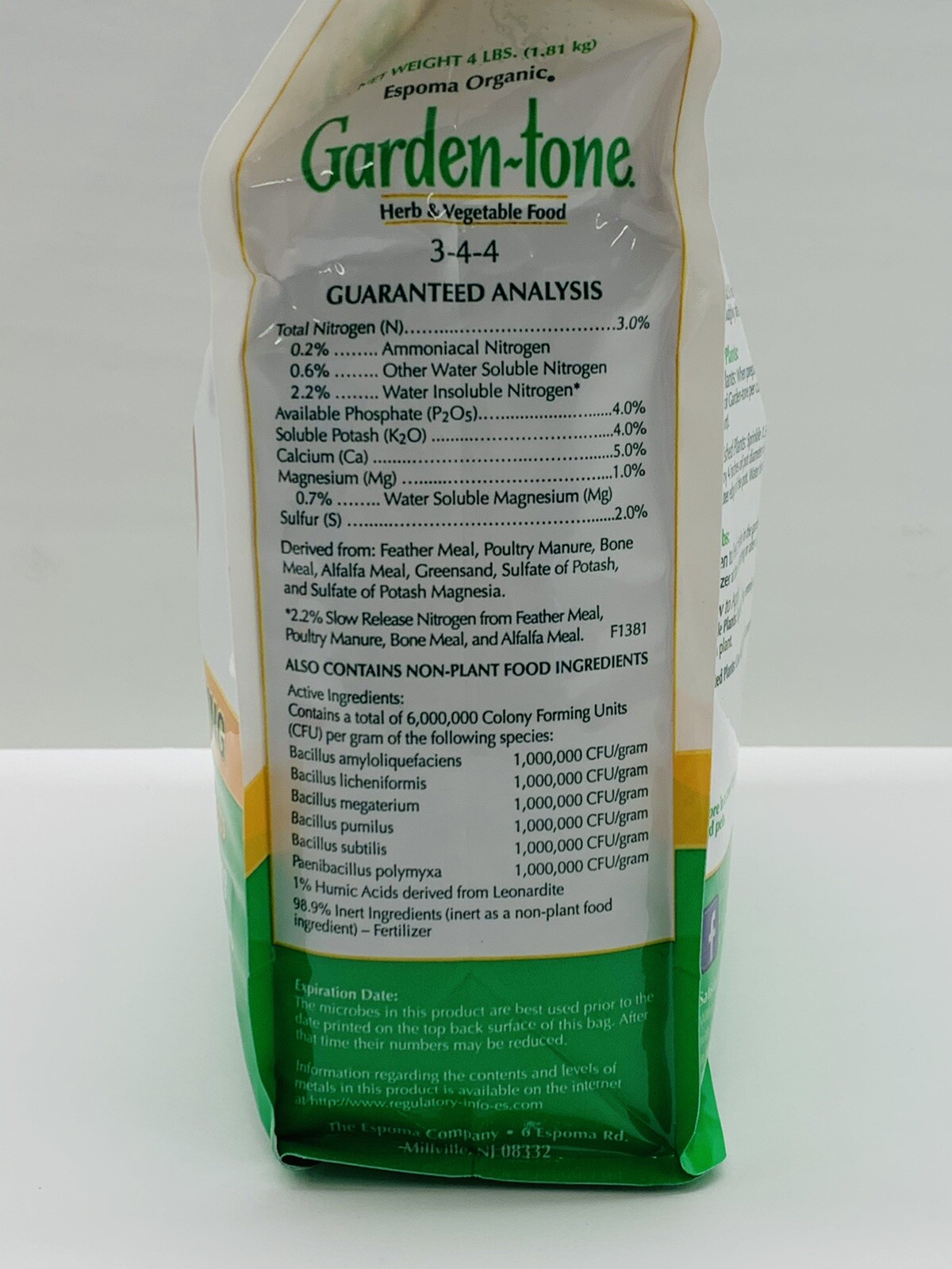 Espoma Organic Garden -Tone Herb and Vegetable Food – 4 Pounds