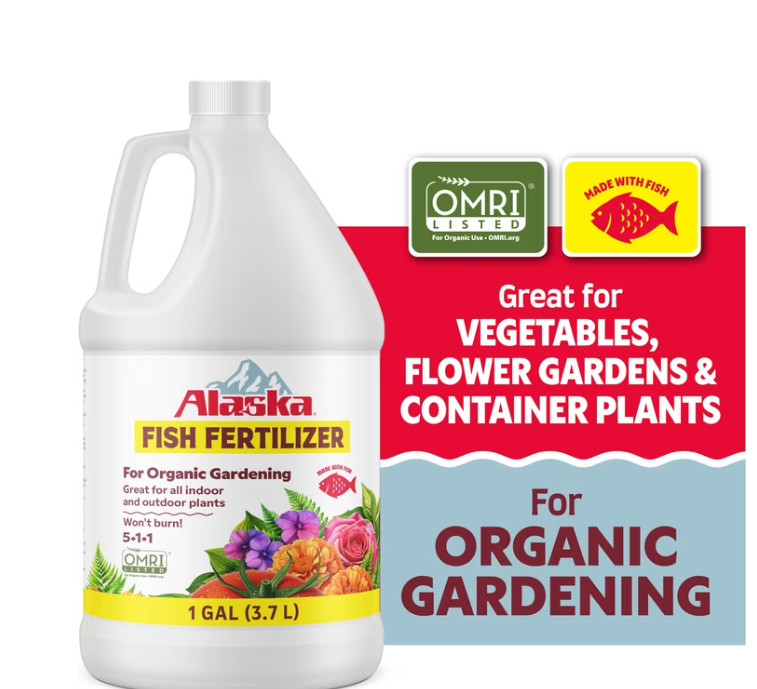 2 Packs,Alaska Fish Fertilizer 5-1-1 Plant Food, 1 gal