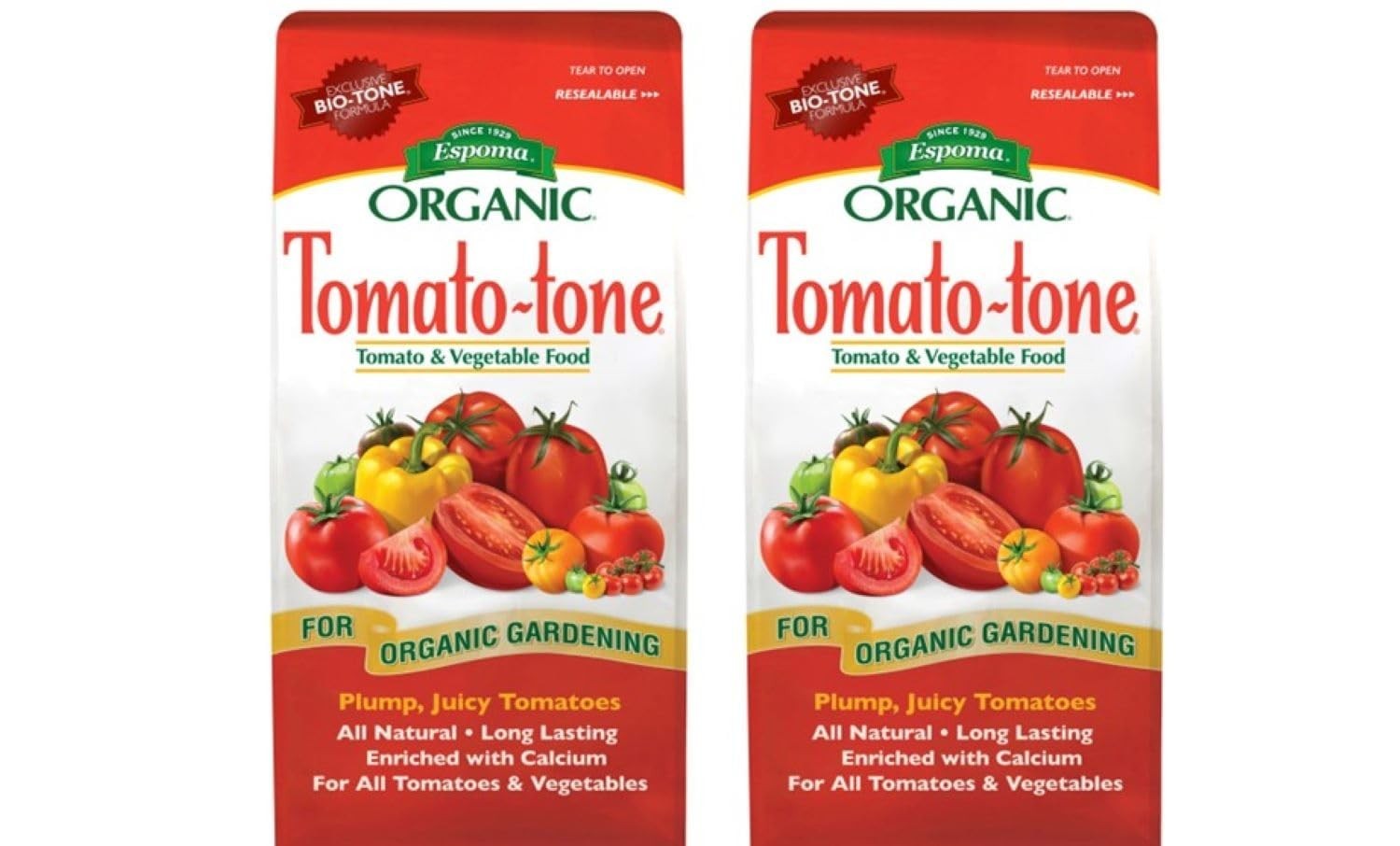 Organic Tomato Fertilizer 3-4-6 with Calcium – 4 lb Bag, Pack of 2, Boosts Growt
