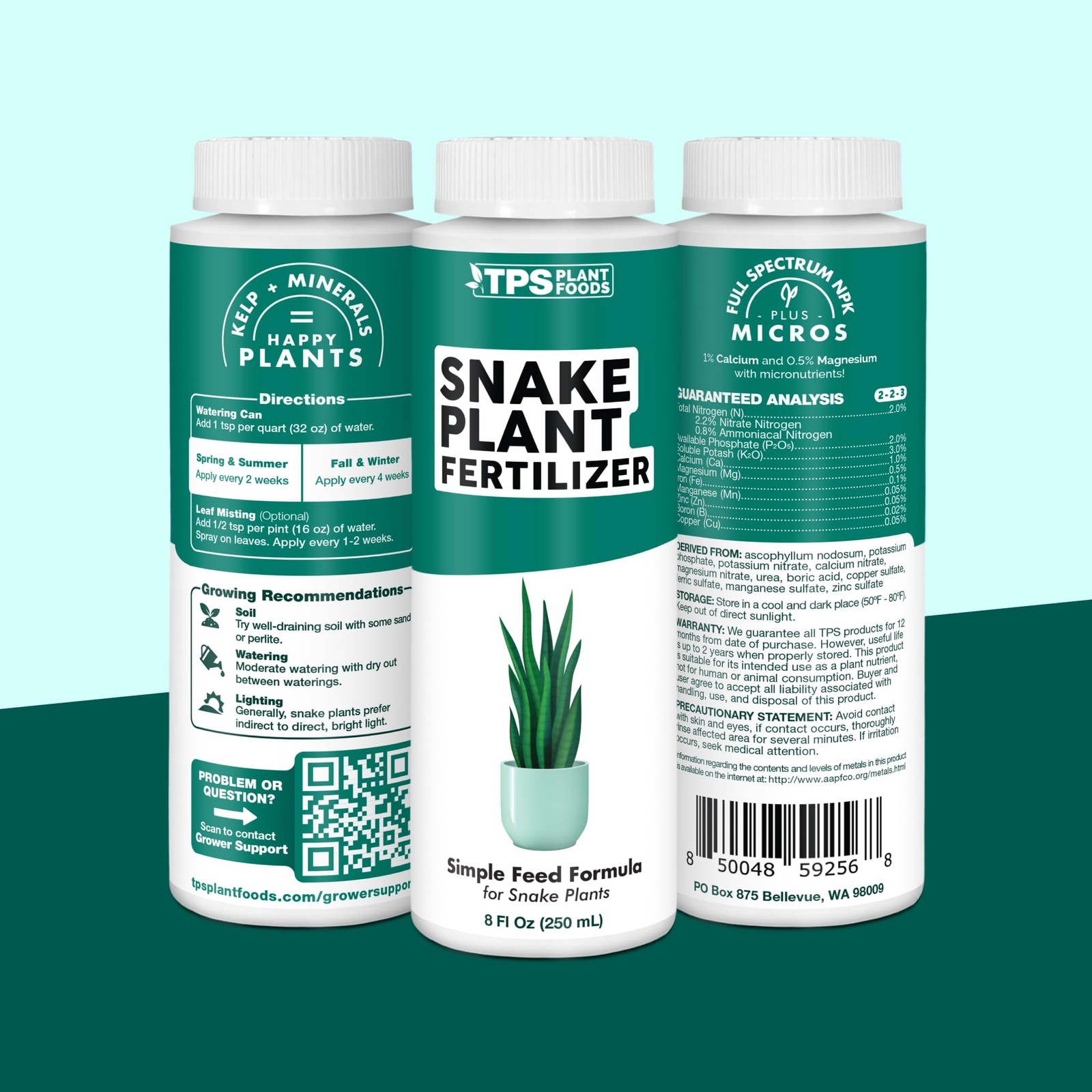 Snake Plant Fertilizer – Liquid Plant Food for Upright Growth, Strong Roots &…