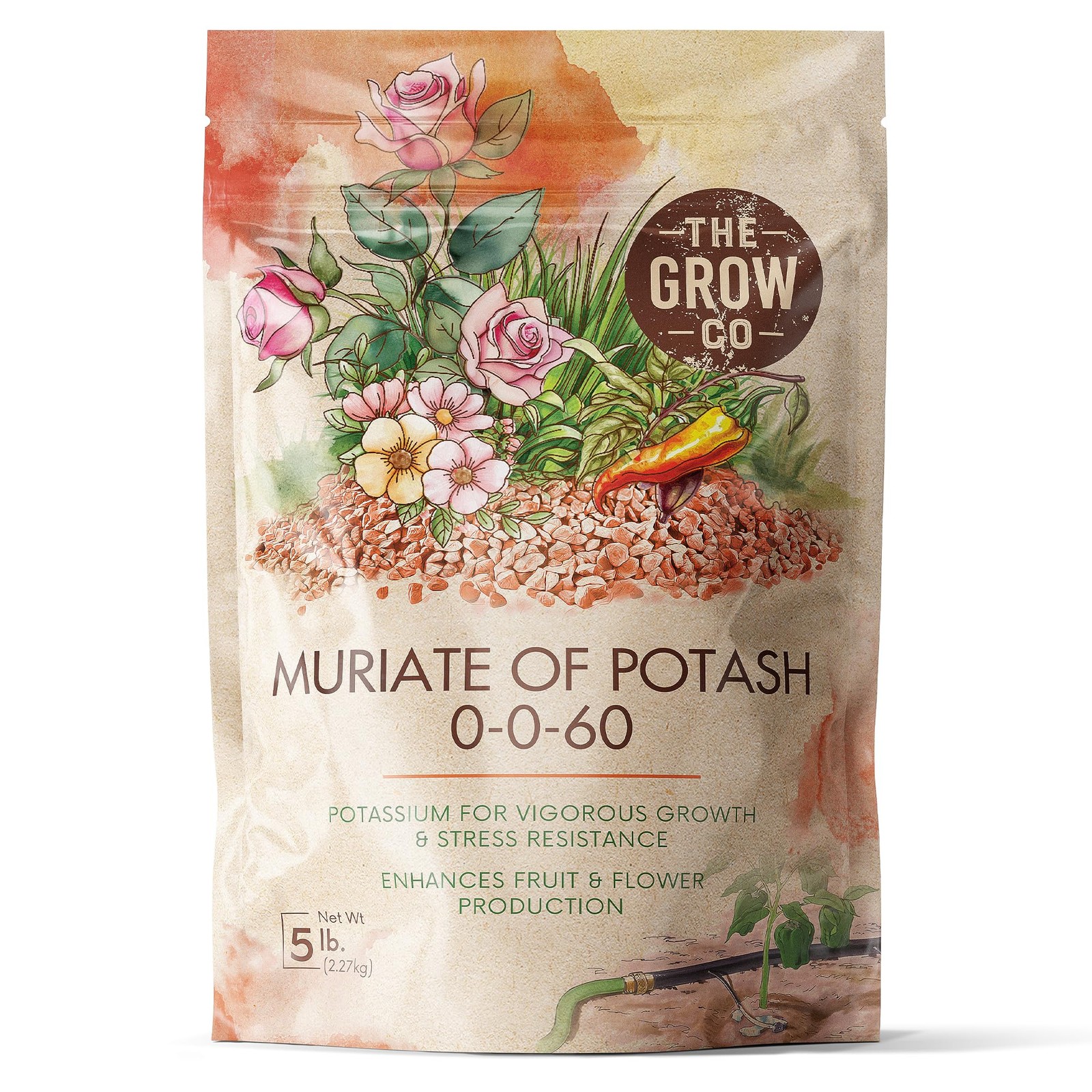 Muriate of Potash Fertilizer, 0-0-60 NPK Ratio for Plants, 5 lbs 5 lb