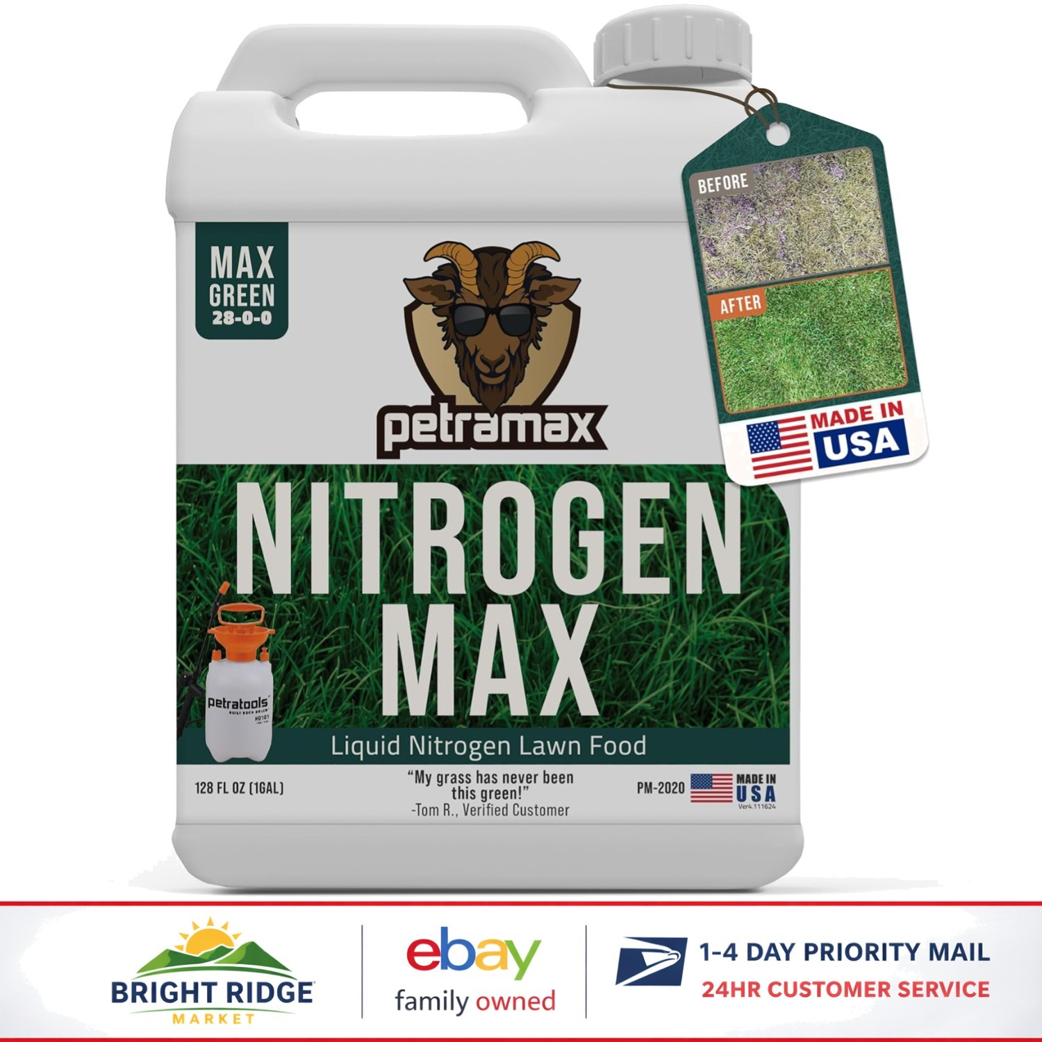 1 Gallon High Nitrogen Lawn Fertilizer for Rapid Growth and Deep Green Grass
