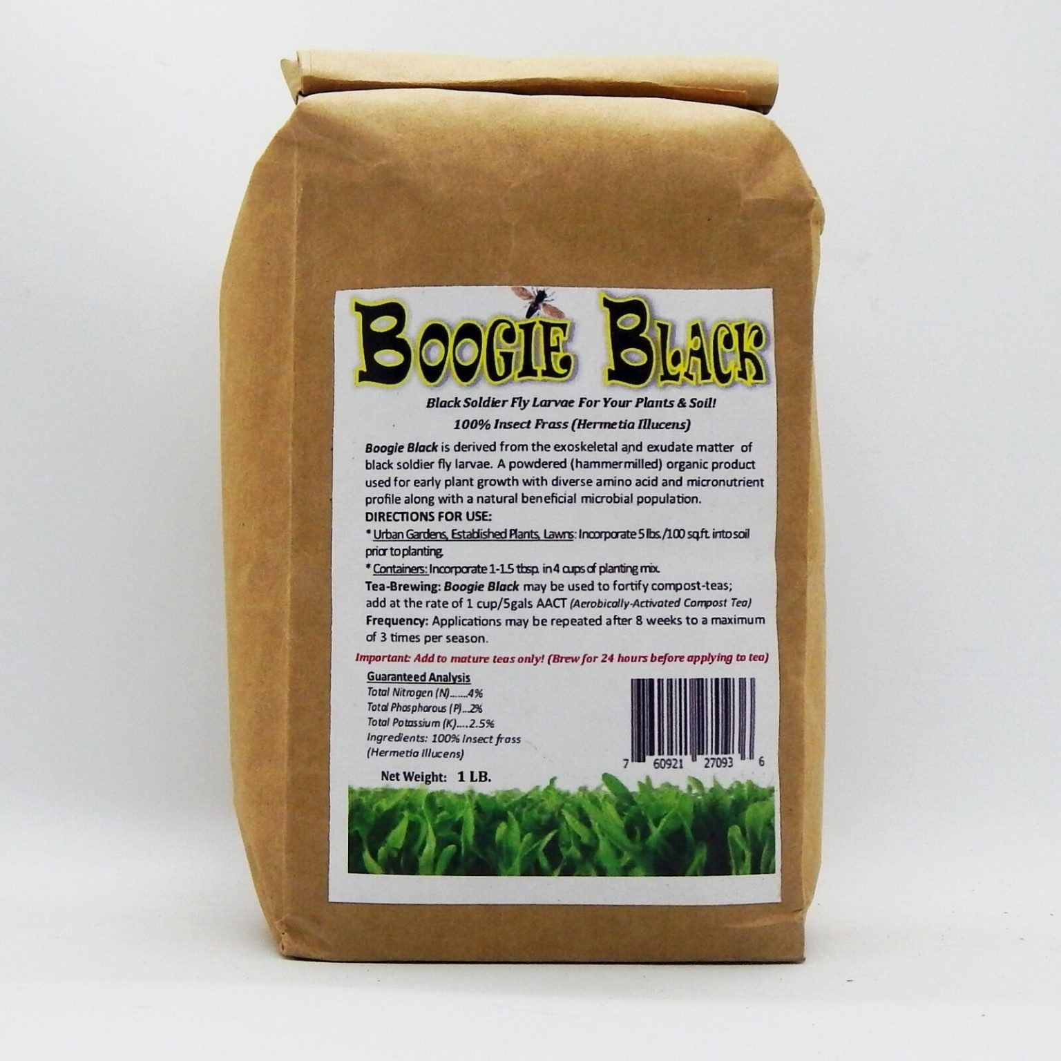 Boogie Brew Pro Compost Tea 3 lb + FREE 1 lb Insect Frass–Organic Plant Booster