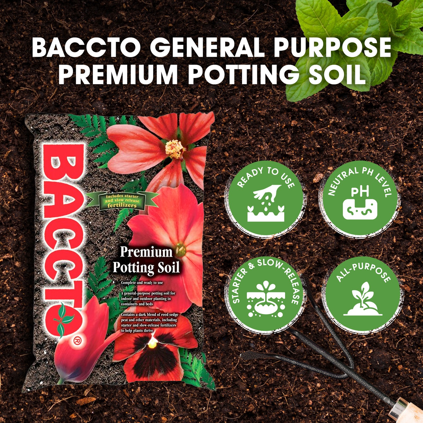 Michigan Peat All Purpose Premium Potting Soil with Fertilizer, 50 lb, 50 Pack