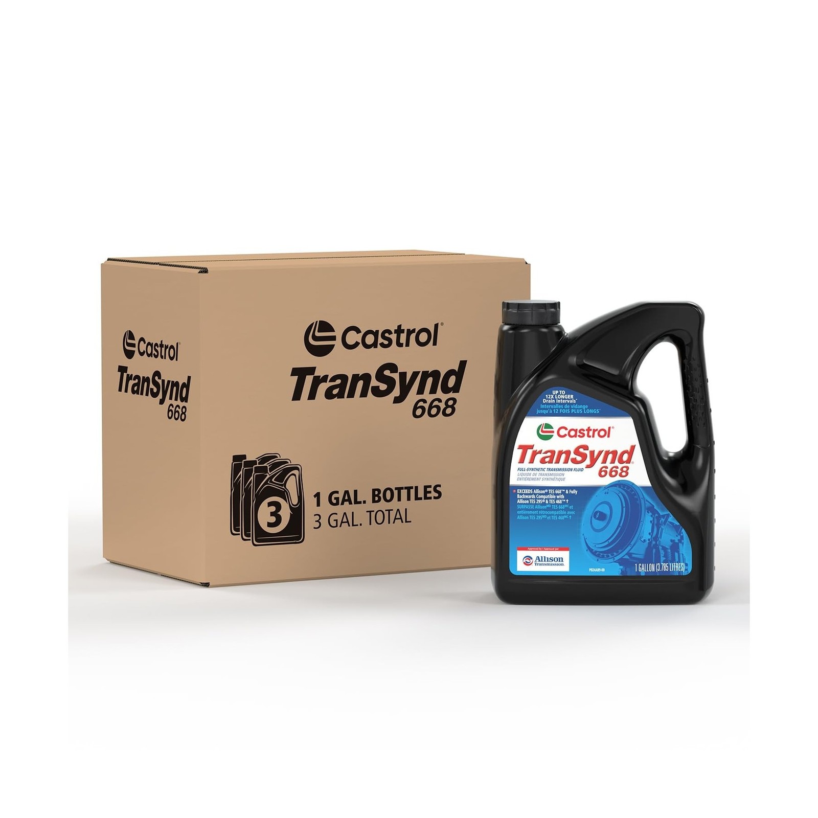 Castrol TranSynd 668 Full-Synthetic Automatic Transmission Fluid, 1 Gallon, P…