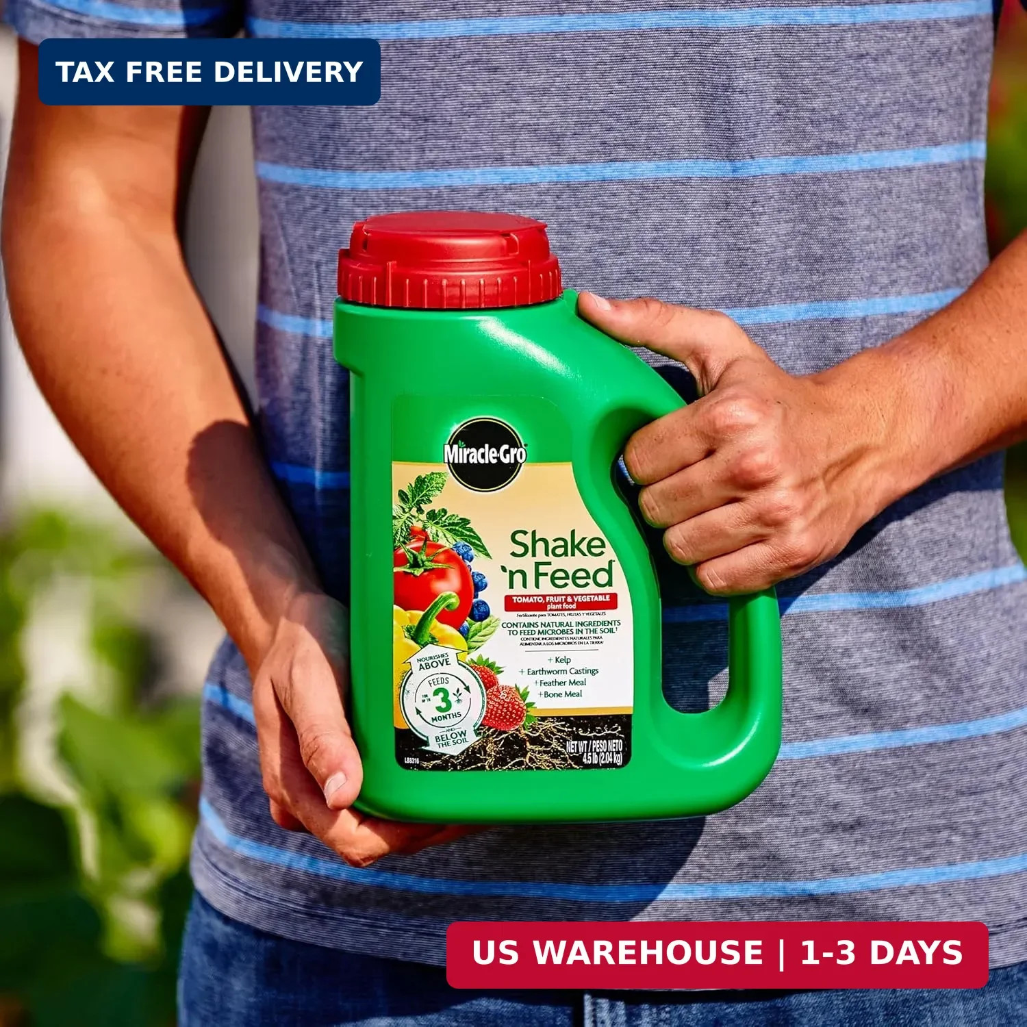 Miracle-Gro Shake ‘N Feed Tomato, Fruit and Vegetable Plant Food – Fertilizer fo