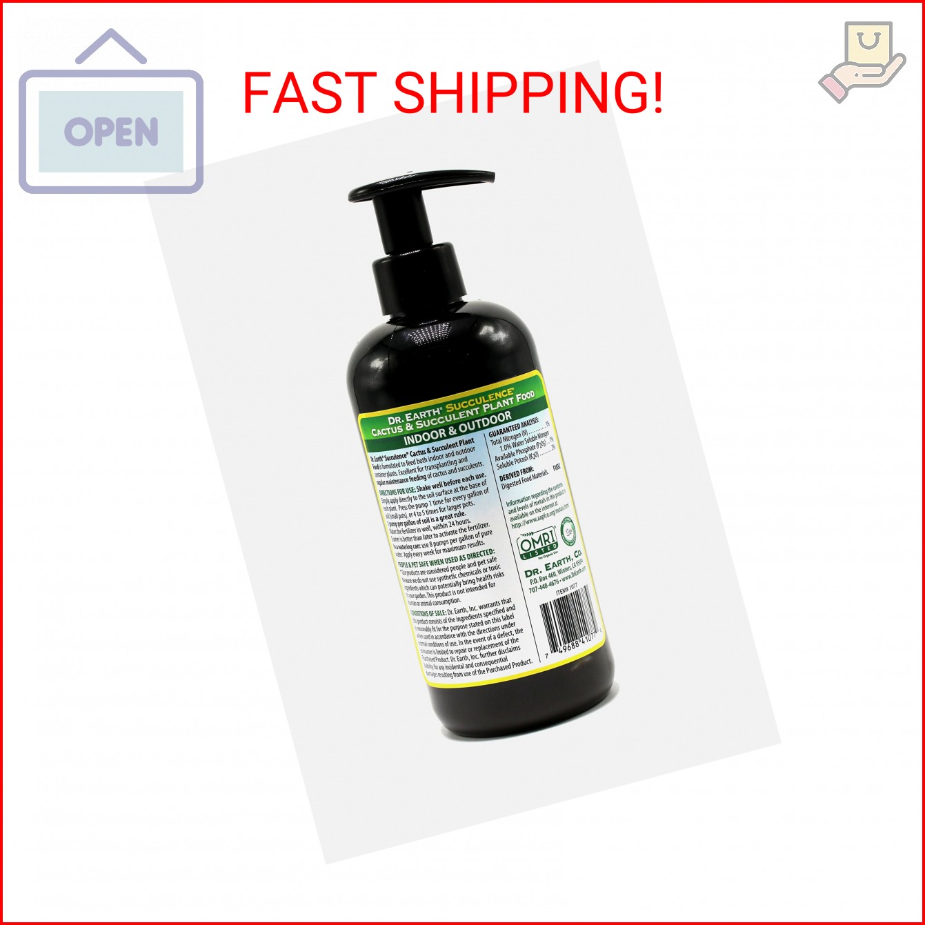Dr. Earth 1064 Organic & Natural Pump & Grow Root Gold Starter Food 8 oz, Yellow