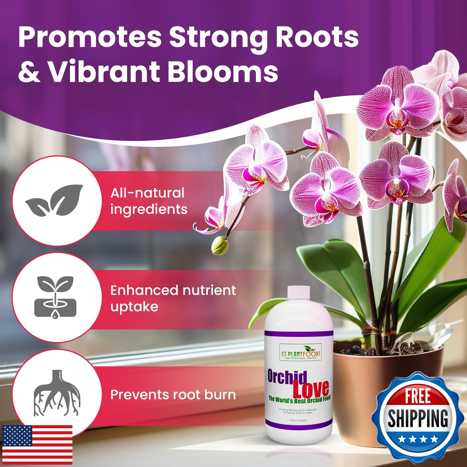 Orchid Love- The World’s Greatest Orchid Food!(Net 32 fl oz. concentrate: yie