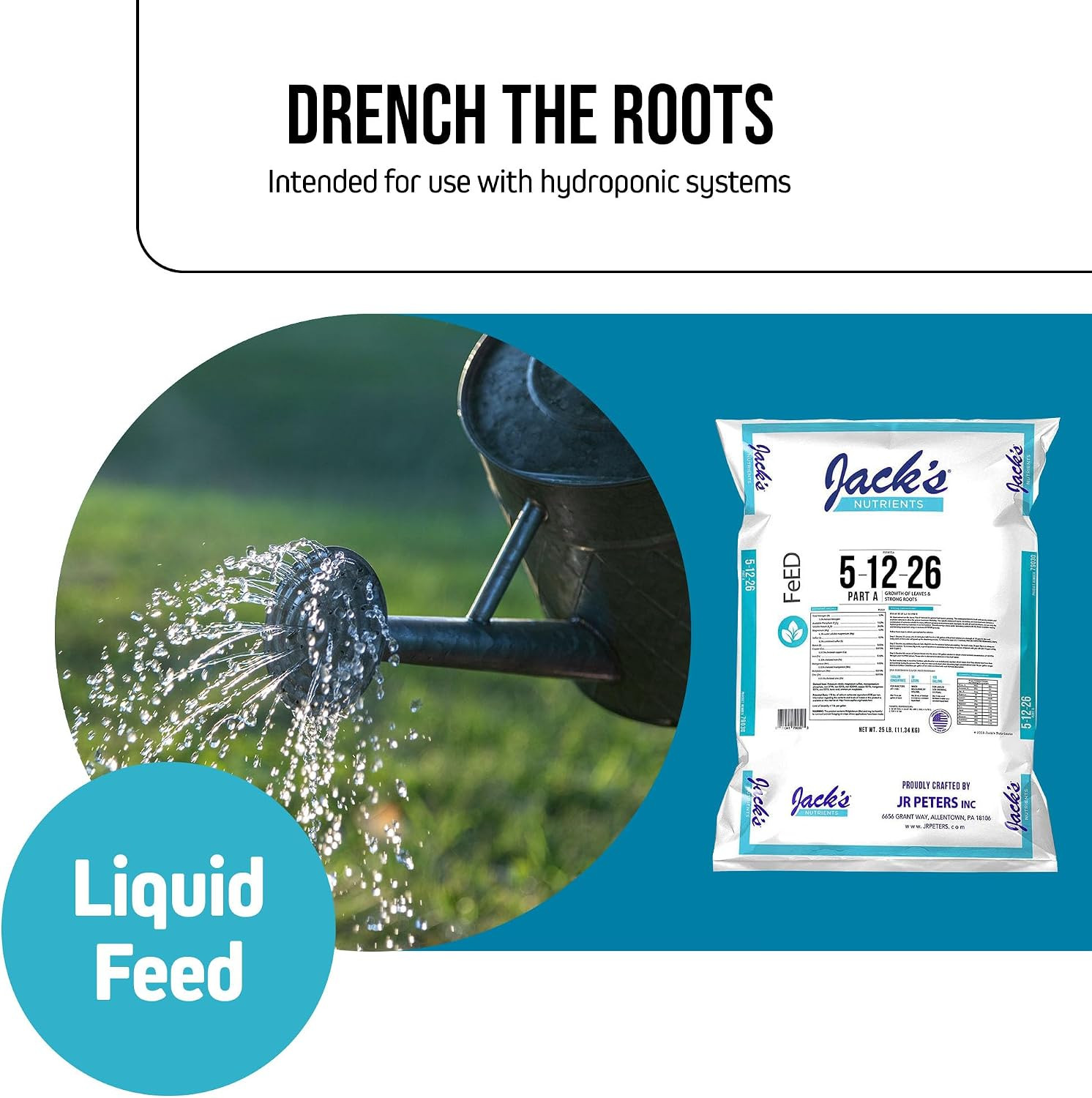 Nutrients Hydroponic 5-12-26 Professional Fertilizer Part A, 25 Lbs