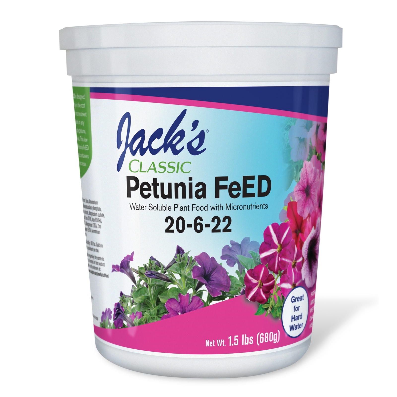Jack’s Classic 20-6-22 Petunia FeED Water-Soluble Fertilizer, 1.5lbs