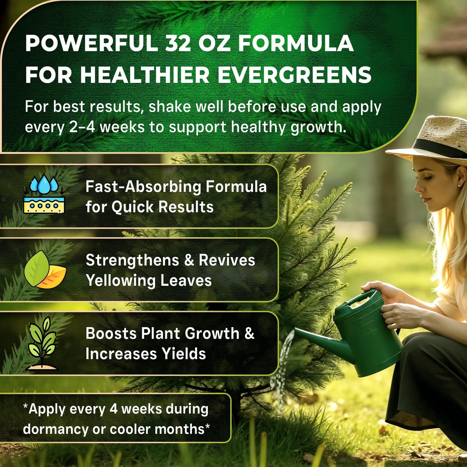 Leaves and Soul Evergreen Tree Fertilizer 32 oz, Professional Liquid Evergree…