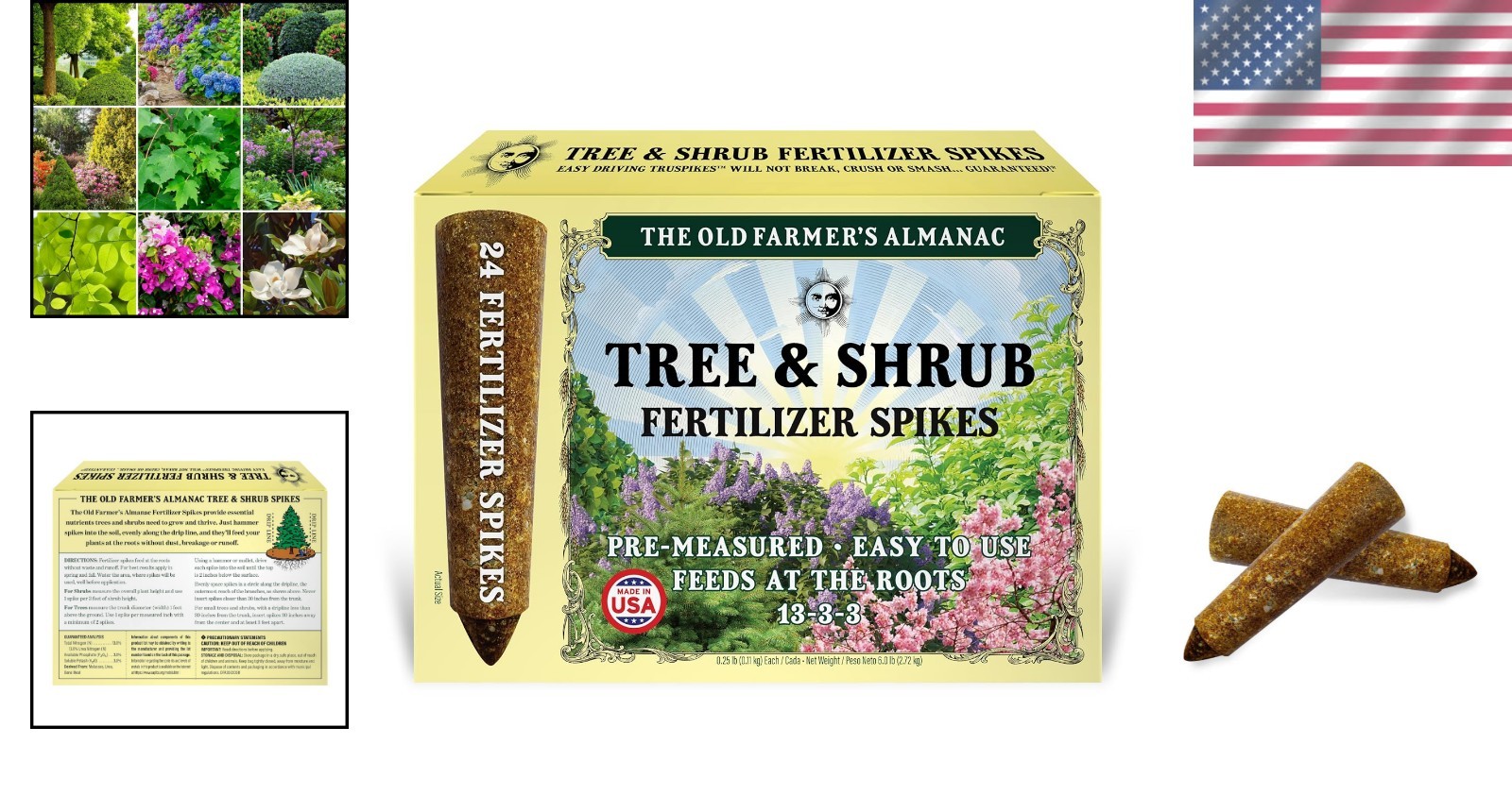 Easy-Use Tree & Shrub Fertilizer Spikes – 24 Spikes for Vibrant Growth