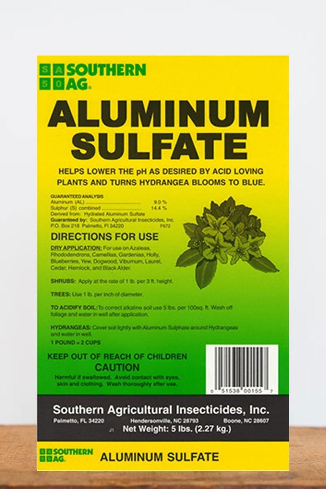 Aluminum Sulfate 5 LB – Soil Acidifier for Gardening & Lawn Care, pH Adjuster