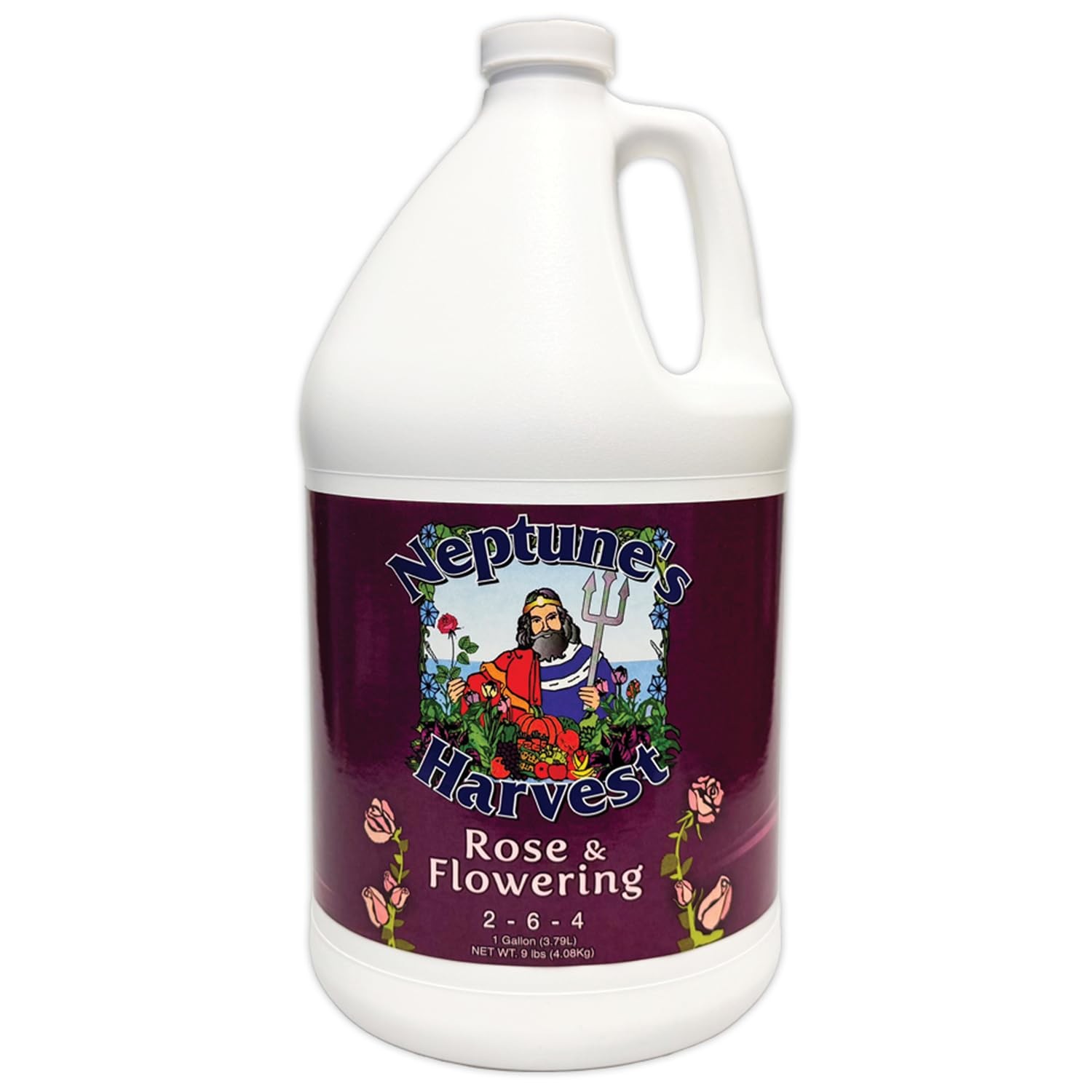 Rose & Flowering Fertilizer (2-6-4) – 1 Gallon – Organic Liquid Rose Food for…