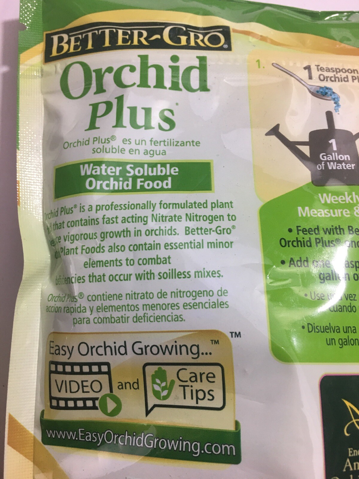 Better Gro ORCHID Plus Fertilizer(20-14-13) Water Soluble, 1-16oz Bag