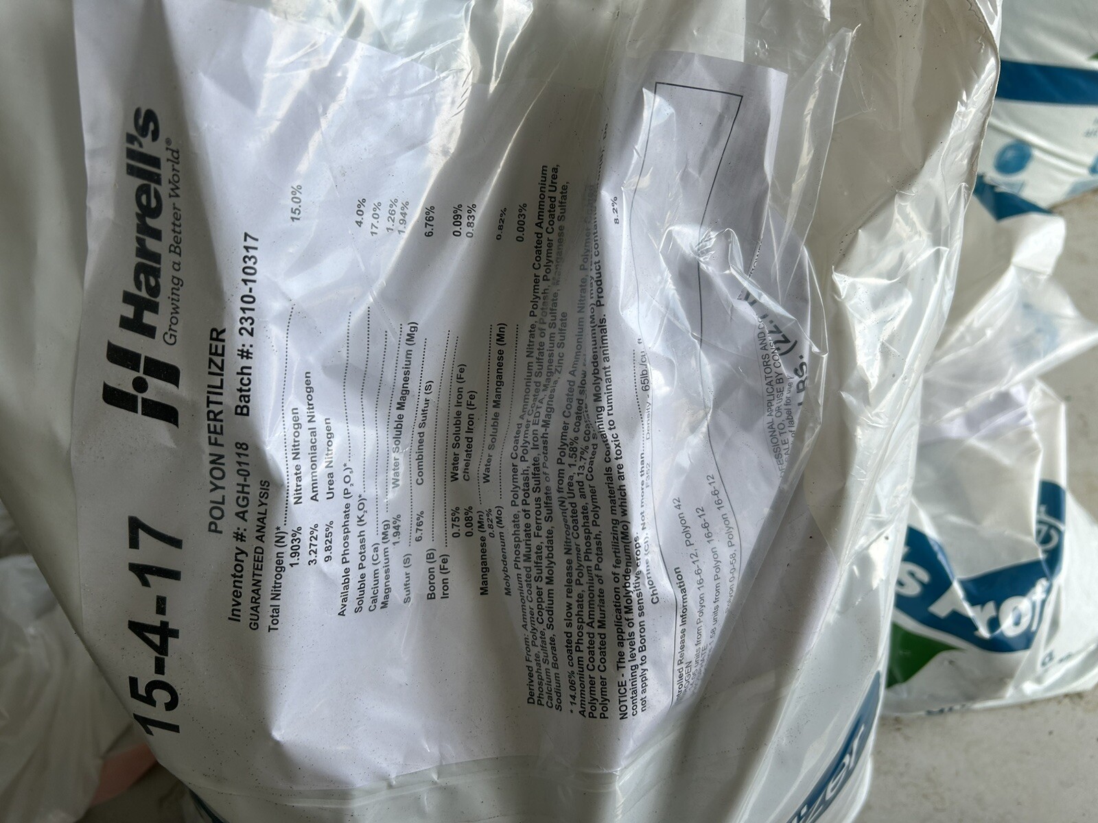 10Lbs 15-4-17 HARRELL’S PROFESSIONAL GRANULAR Fertilizer For All Fruit Trees