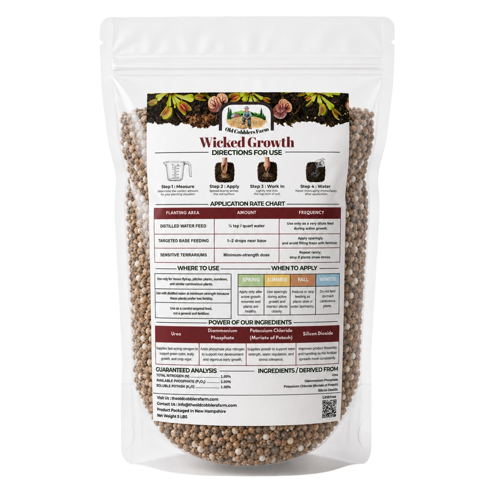 Old Cobblers Farm™ Wicked Growth Carnivorous Plants Fertilizer-Power Growth
