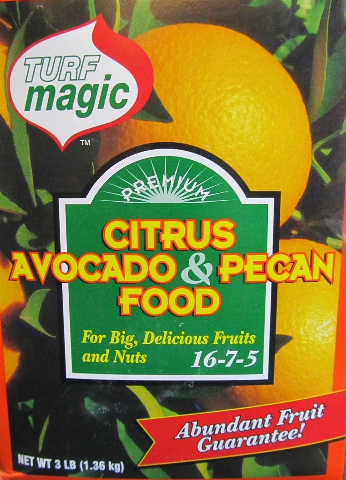 Turf Magic Premium Fruit Citrus Avocado & Pecan Tree Food / Fertilizer 3 Lb