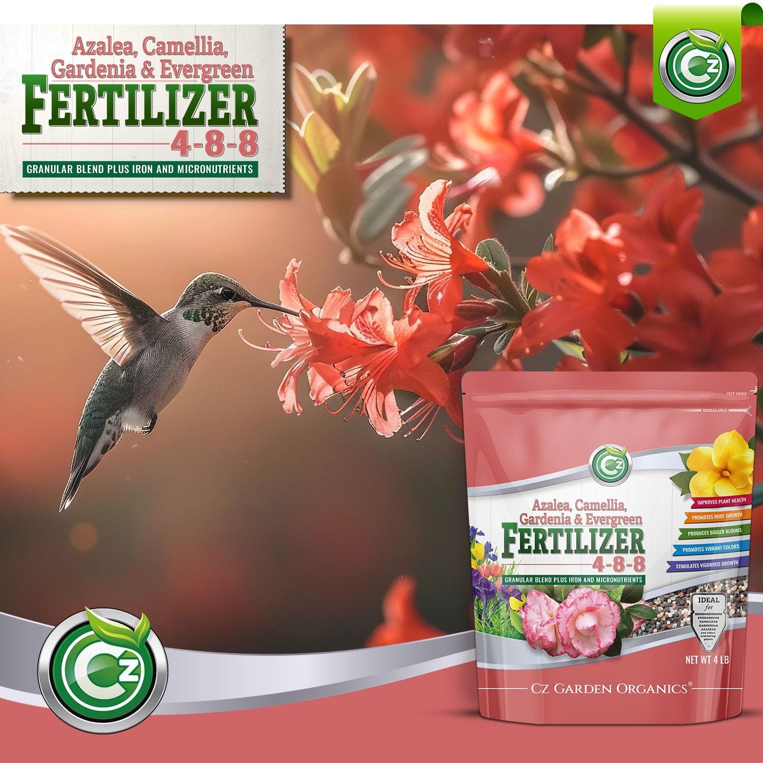4-8-8 Fertilizer for Azaleas, Camellias, Gardenias & Evergreens – NPK + Micronut