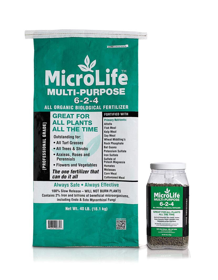 Microlife Multi-Purpose (6-2-4) Professional Grade Granular Organic Fertilizer f