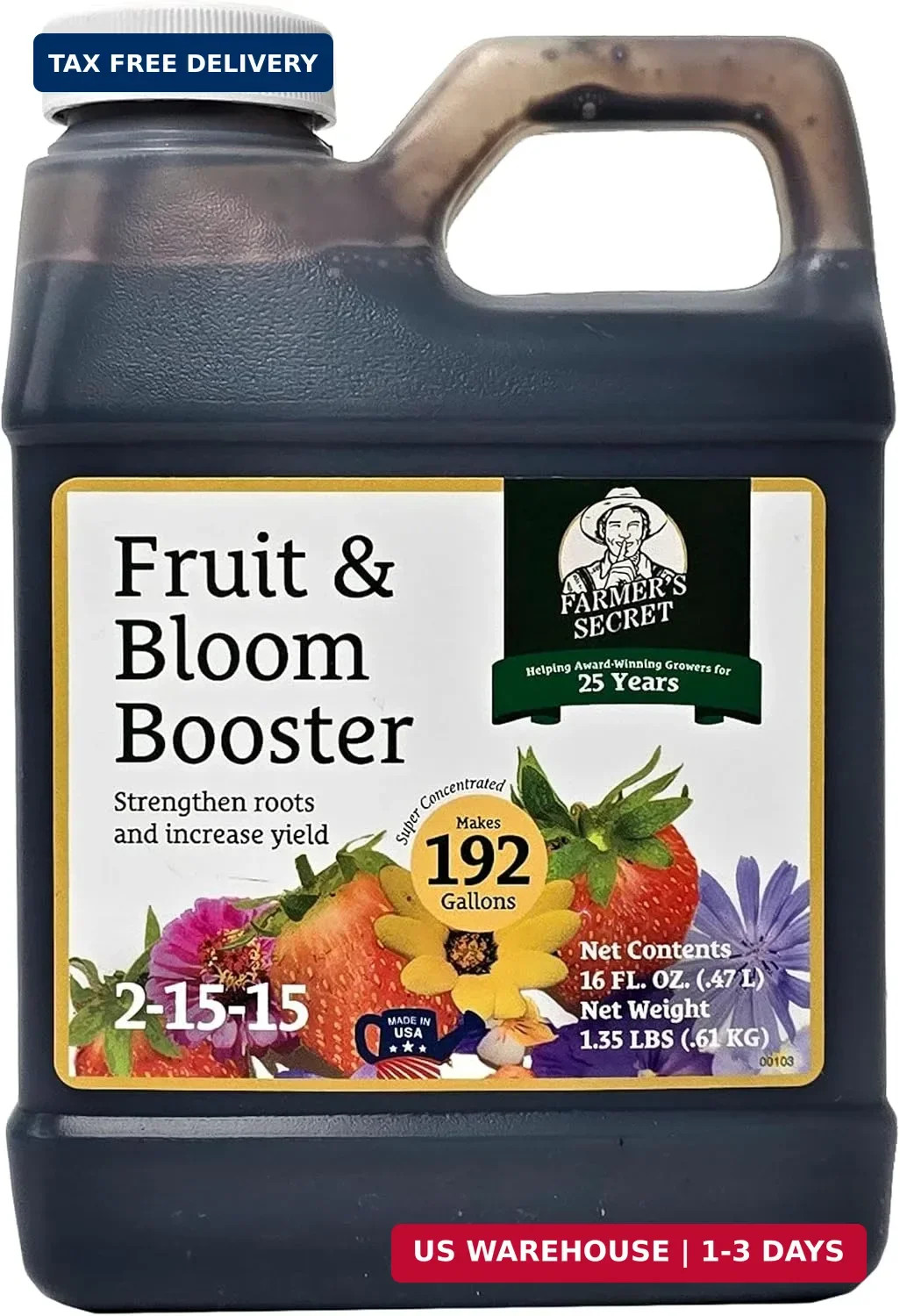 Fruit & Bloom Booster Fertilizer (16oz) – Super Concentrated – B