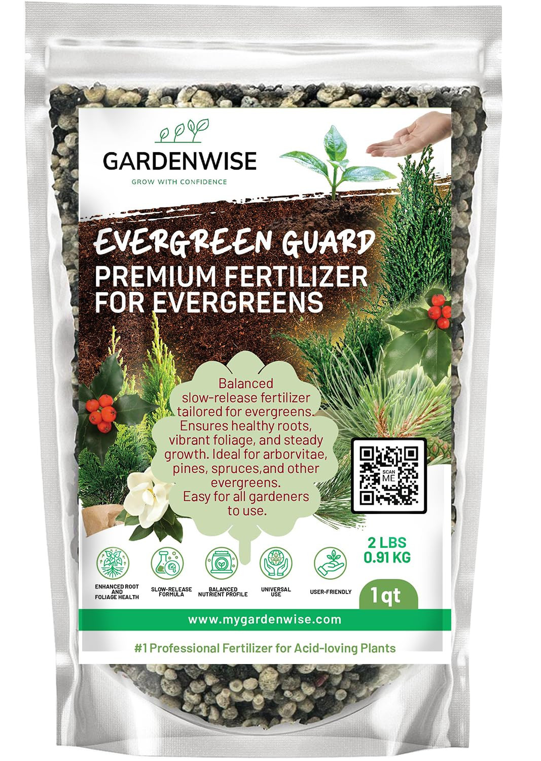 Evergreen Tree Shrub Fertilizer Slow Release Granular Plant Food 12 oz – US