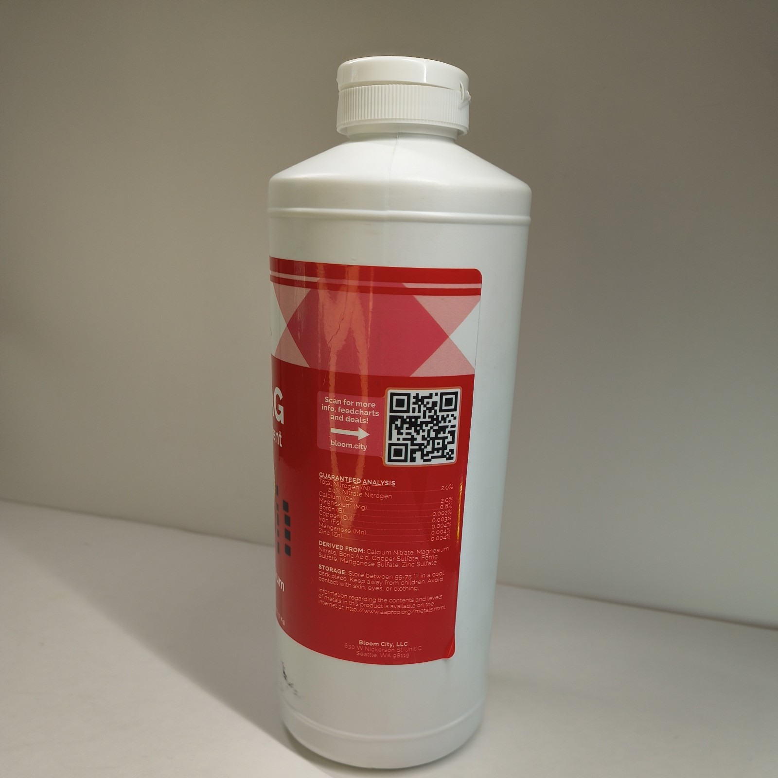 Cal Mag Fertilizer 32 oz Nutrient Formula for Strong Plants Indoor Outdoor Use