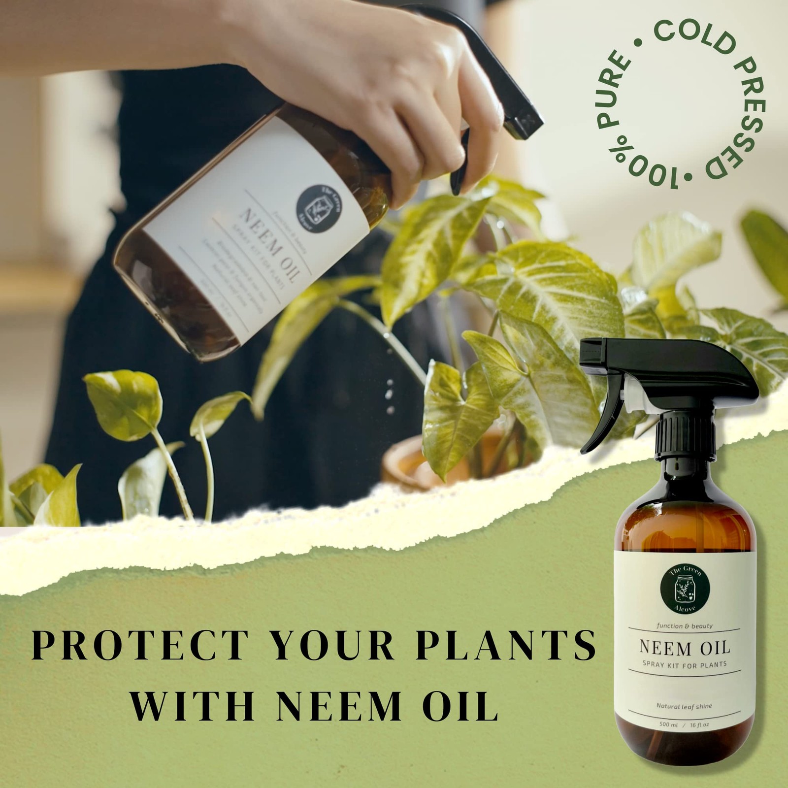 Neem Oil Spray Kit For Plants Makes Five 16 Fl Oz 100 Pure Cold Pressed Neem Sp