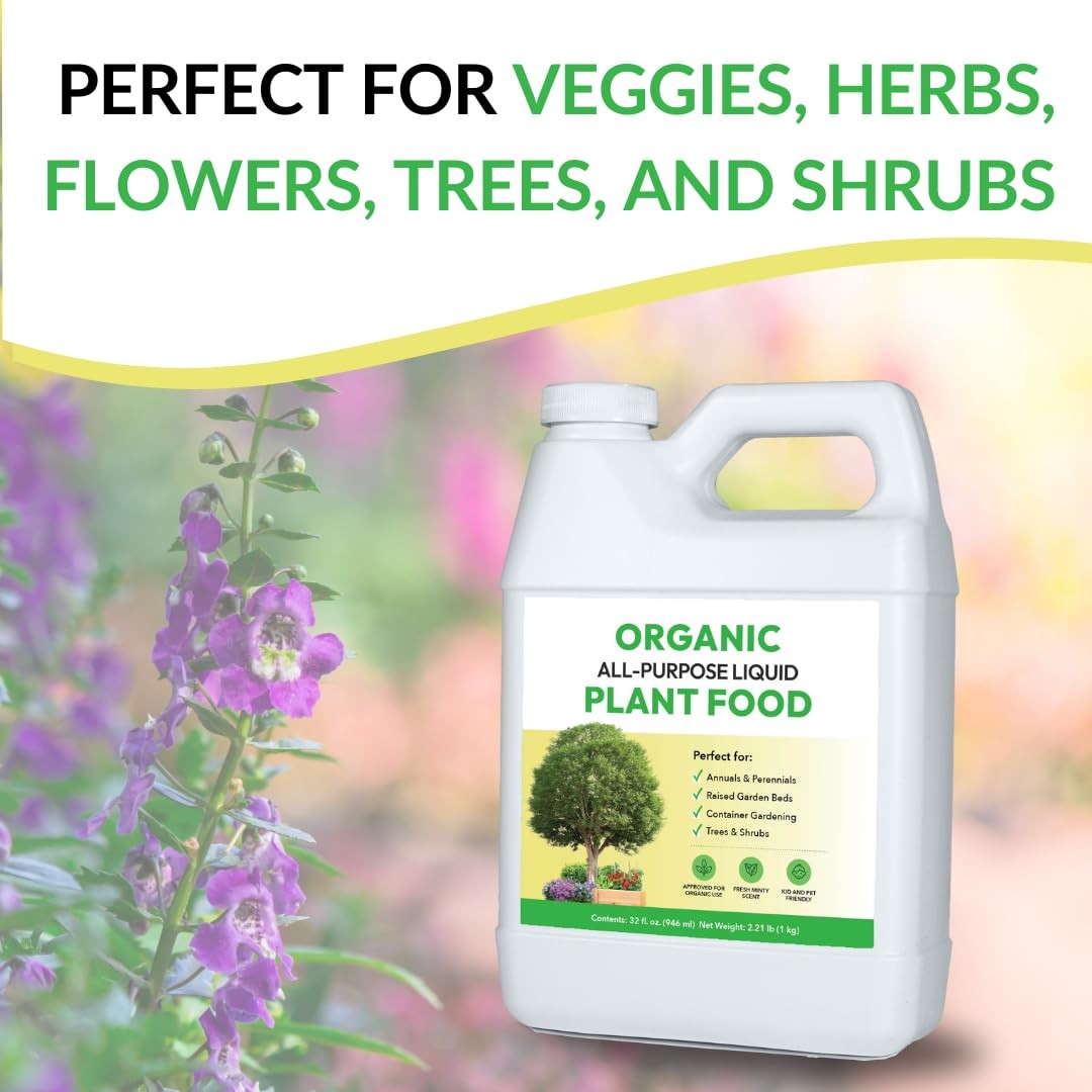 Organic All Purpose Liquid Plant Food Use on All Outdoor Plants Flower Beds