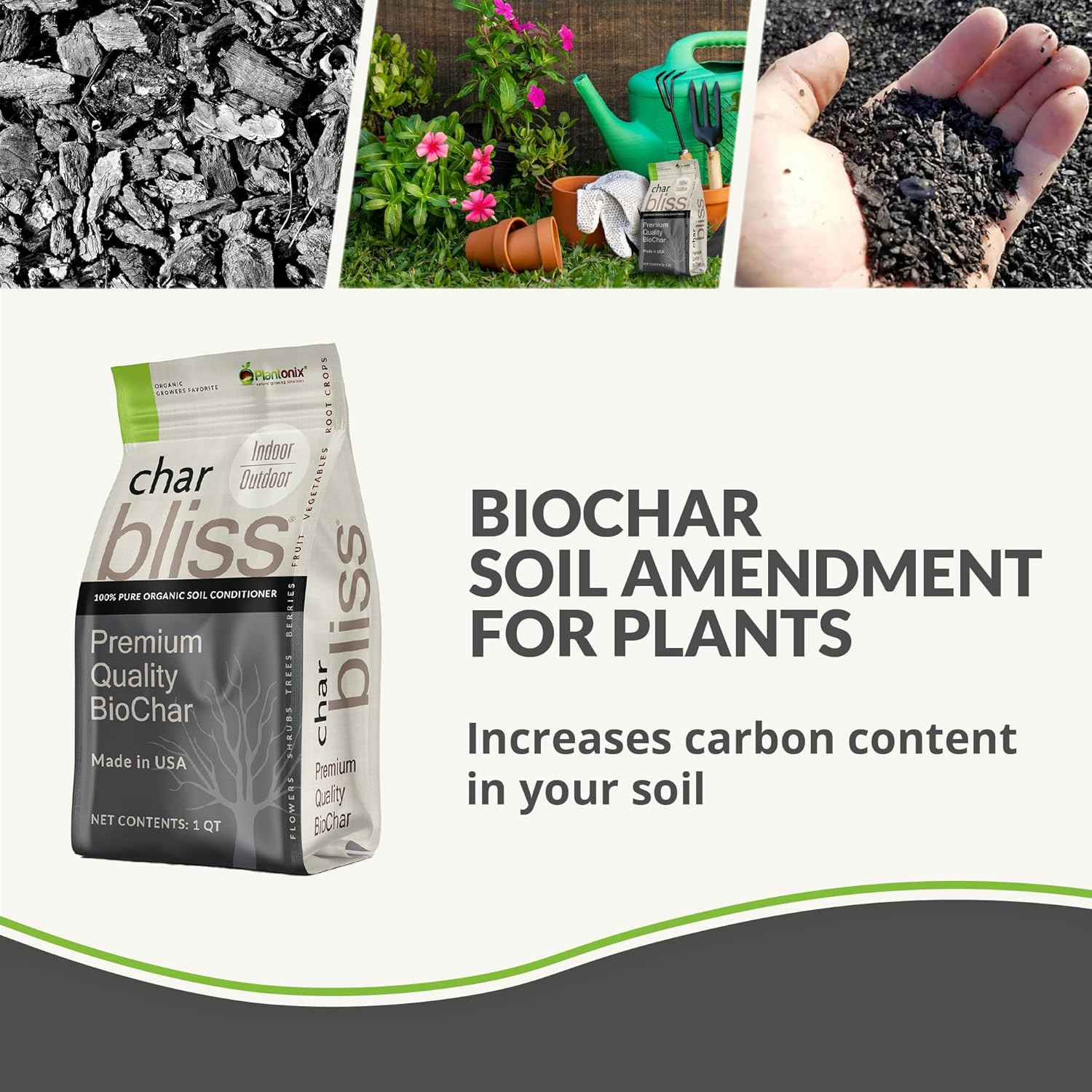 Char Bliss (8 Qts) – Organic Biochar for Plants – Omri-Listed Biochar Soil Amend