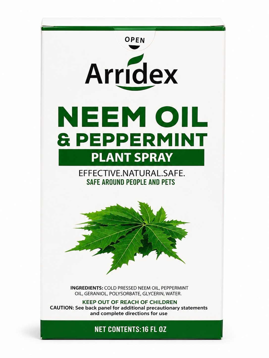 Arridex Neem Oil & Peppermint Plant Spray Ready for Use 16 fl oz Cruelty Free