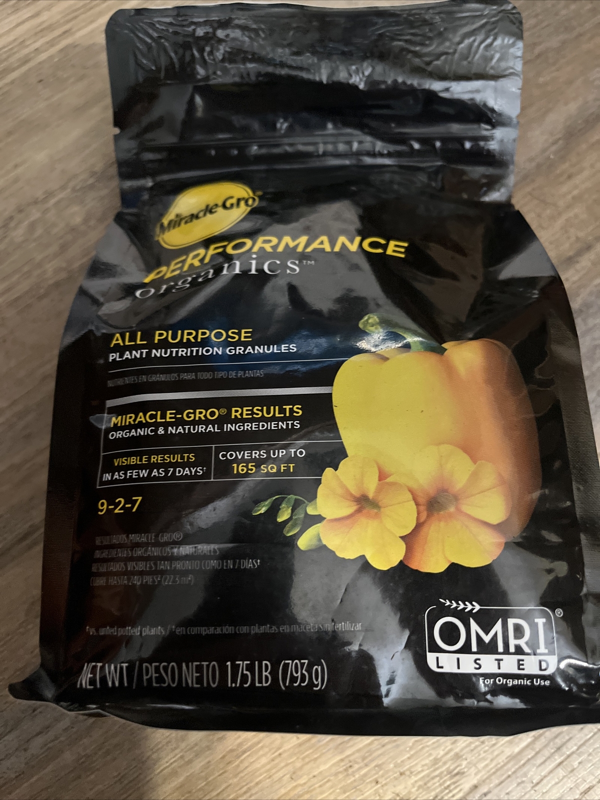 Miracle-Gro 3003610 Performance Organics All-Purpose Plant Nutrition 1.75 lbs