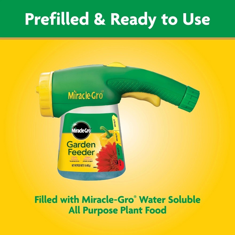 Garden Sprayer Feeder with Plant Food Refillable Bottle for Lawn Care