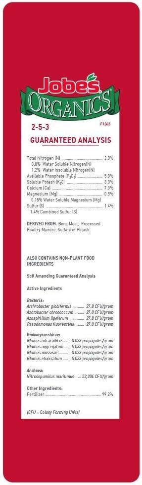 Jobe’s 09026 4 lb Organic Vegetable & Tomato Plant Food Garden Fertilizer